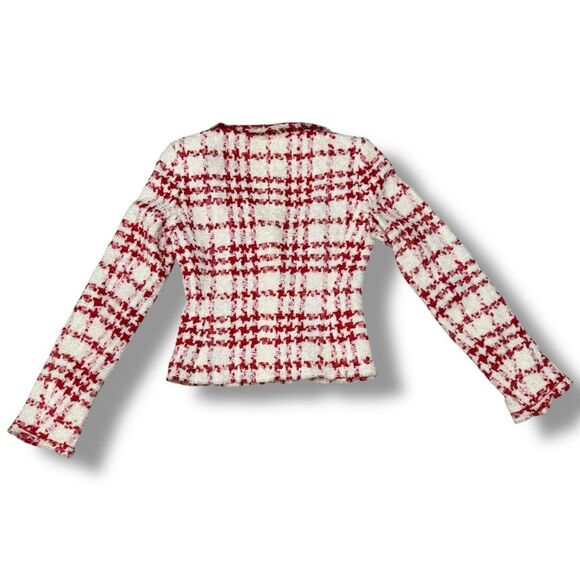Escada Red & White Tweed Blazer – Size 34 - Picture 6 of 8